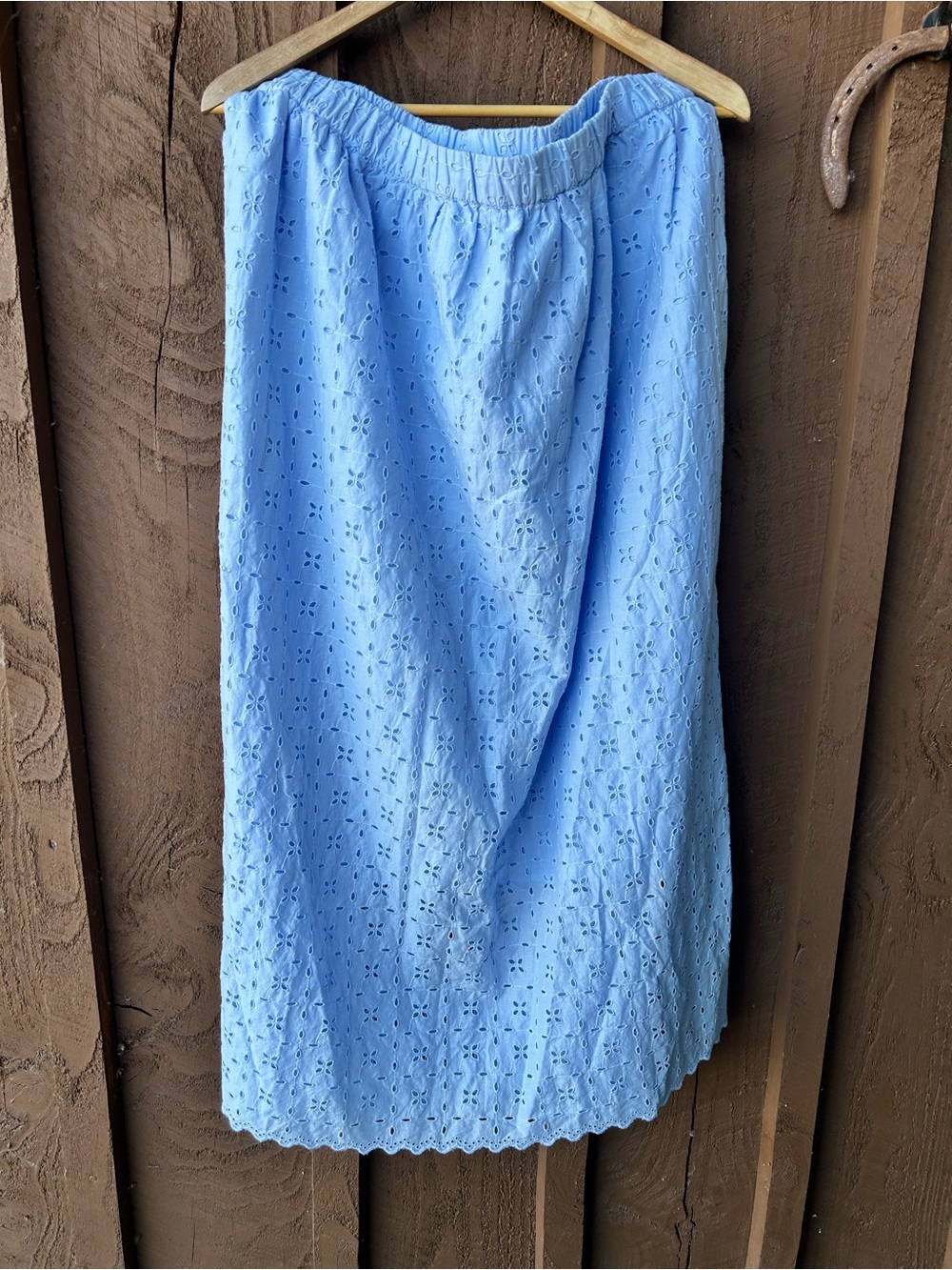Universal Thread Sky Blue Eyelet Midi Skirt